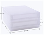 SV UDEE กล่องลิ้นชัก A4 2 ชั้นสีขาว