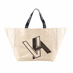 Shopping Bag ผ้าจัมโบ้สีเบจ